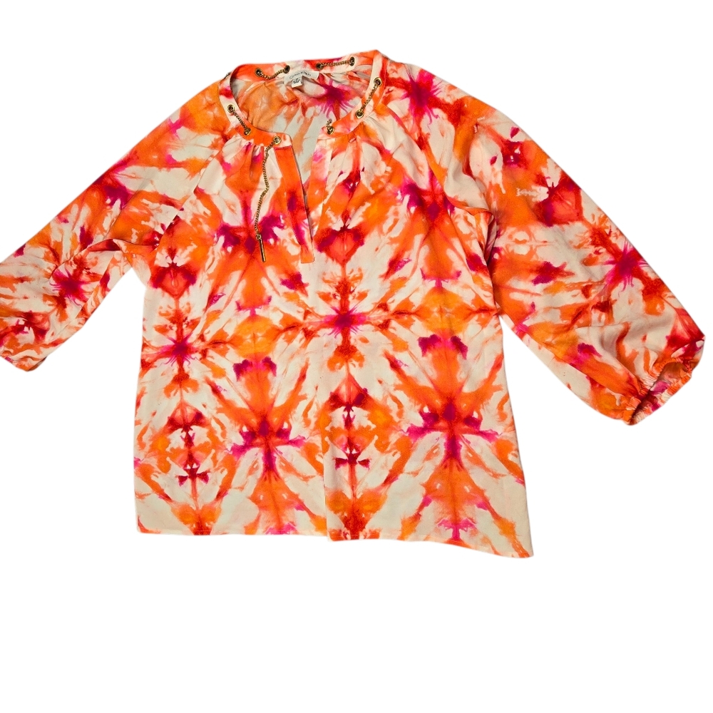 Calvin Klein Orange and Pink Blouse